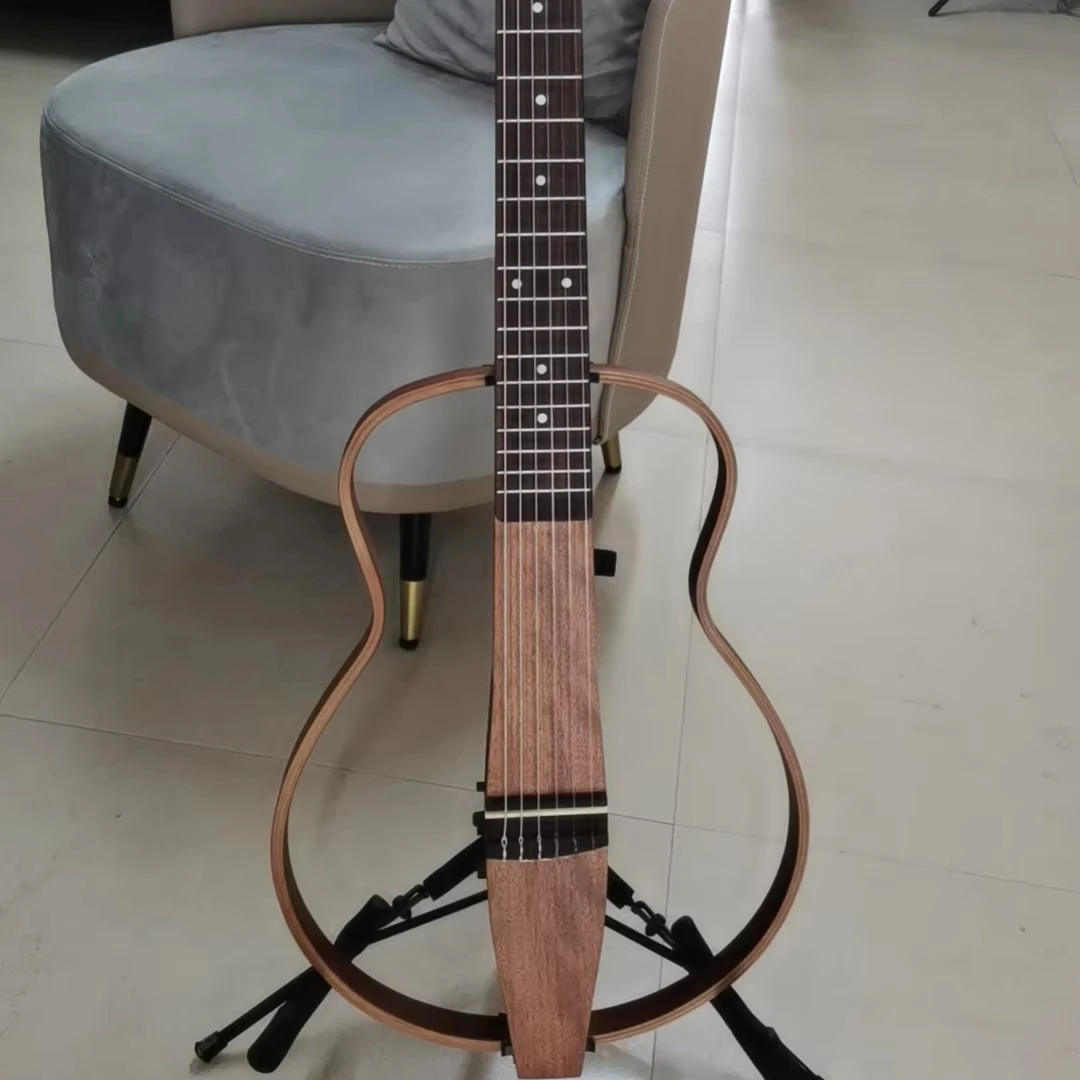 

Classical Electric Silent Guitar With Spruce Rosewood And Mahogany On The Back/Side For Music