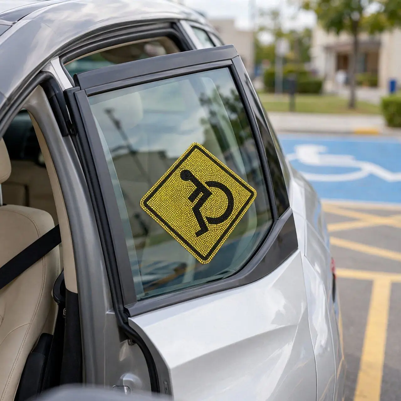 Disabled Badge Sticker 5.3x5.3 Waterproof Handicap Parking Sign Decal Car Suv Truck Handicap Symbol Sticker for Disability