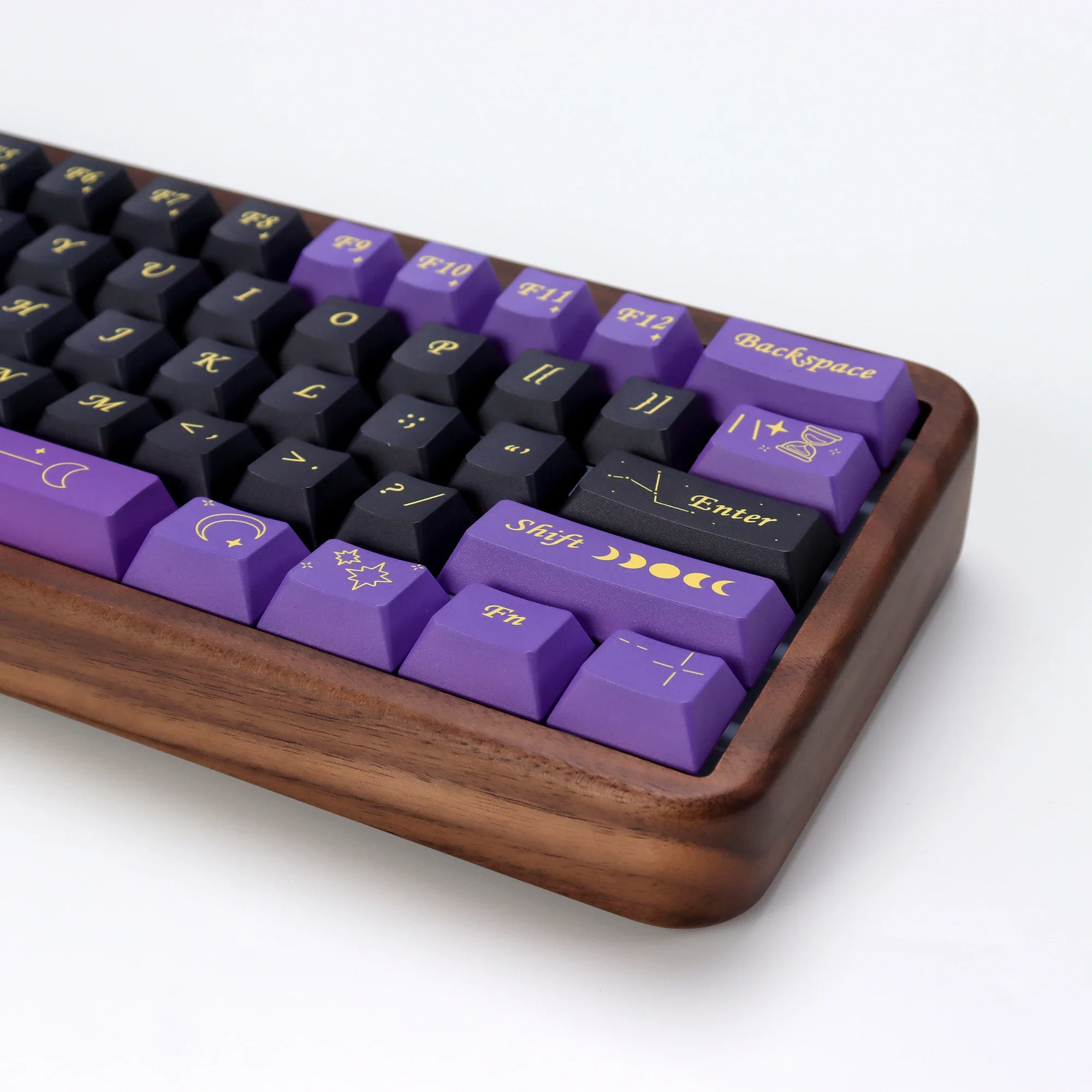KBDiy 143 مفاتيح/مجموعة PBT Stardust Prelude Keycap للوحة المفاتيح الميكانيكية الكرز الشخصي أغطية المفاتيح مخصصة لتقوم بها بنفسك خمسة جوانب التسامي aula F87 F108 F99 Pro ACE60 ACE68 RAINY75 AK74 gx87 crush80 raven68 ma