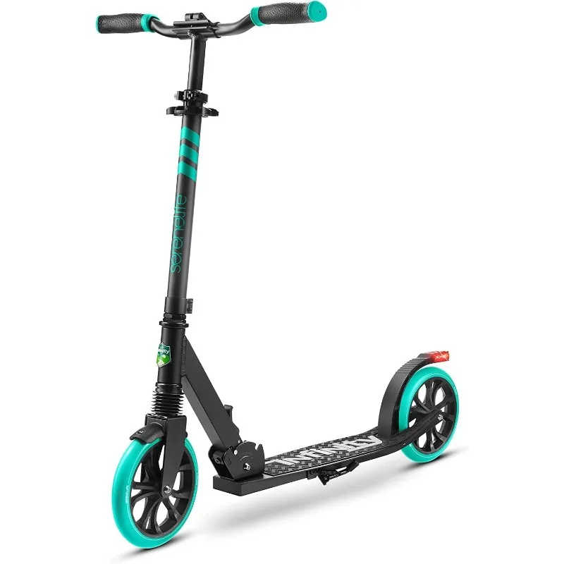 

SereneLife Kick Scooter Adult Teenagers Kids,Adjustable T-Bar Handlebar, Alloy Anti-Slip Deck,Portable Folding Scooters for Kids