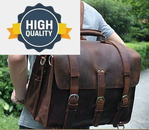 

Leather Vintage Genuine Backpack Men Crazy Horse Shoulder Bag Overnight Rucksack Tote Luggage & Travel Bags