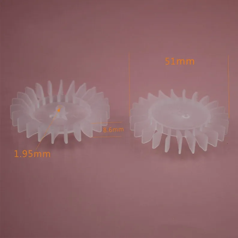 52MM Turbofan Centrifugal Impeller Motor Turbine Turbofan Vaneless Fan Blade DIY Model Toy Accessories