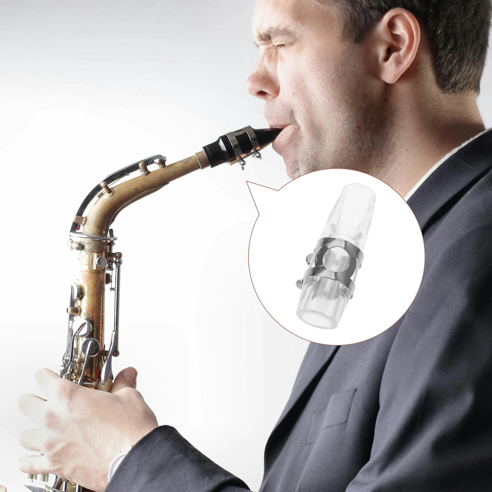 

Alto Saxophone Mouthpiece Ligature Reed Protective Cap Portable Lightweight Versatile Woodwind Instrument Parts