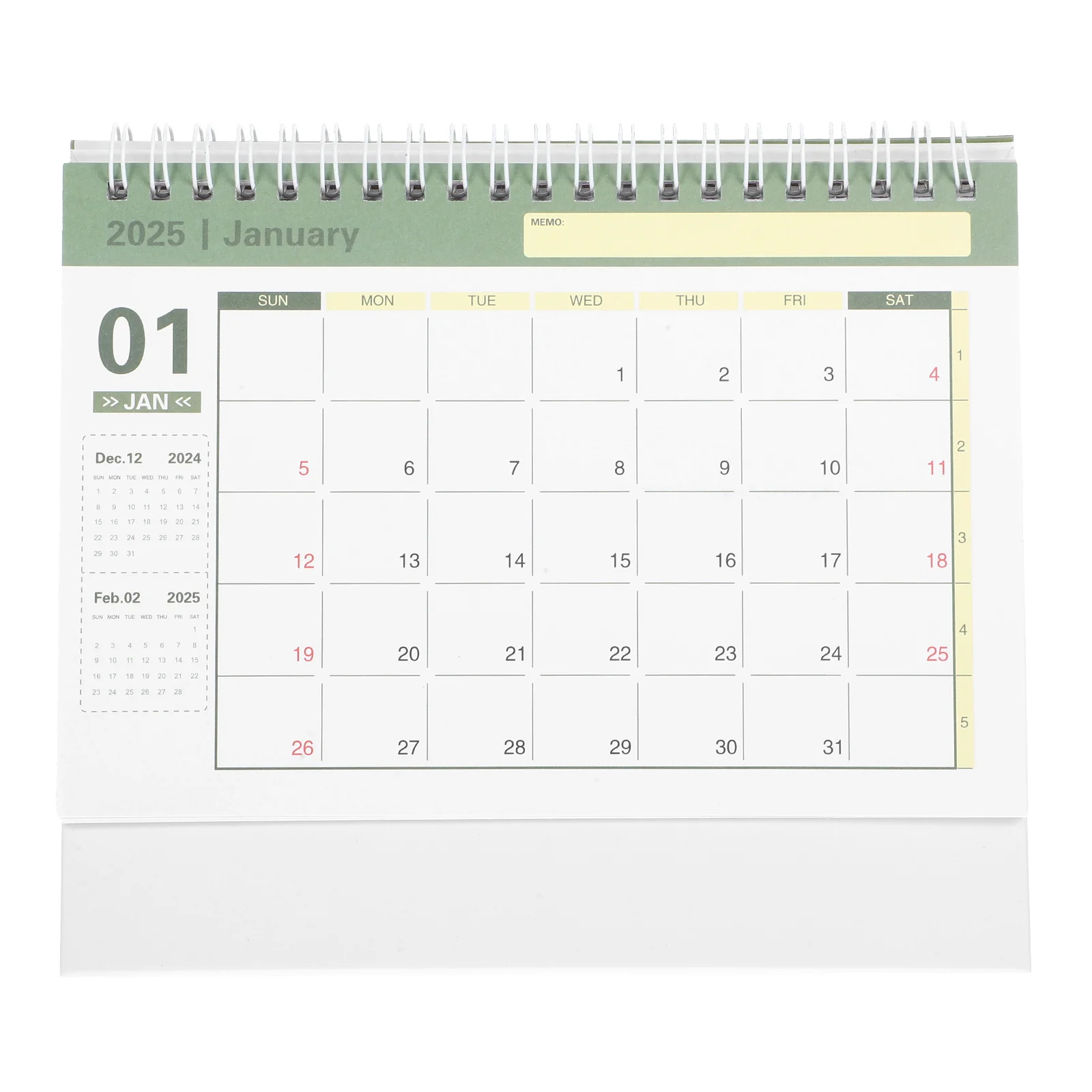 

English Version Desk Calendar Standing Household Monthly Trifold Office Supplies Triangle Wallet Clock