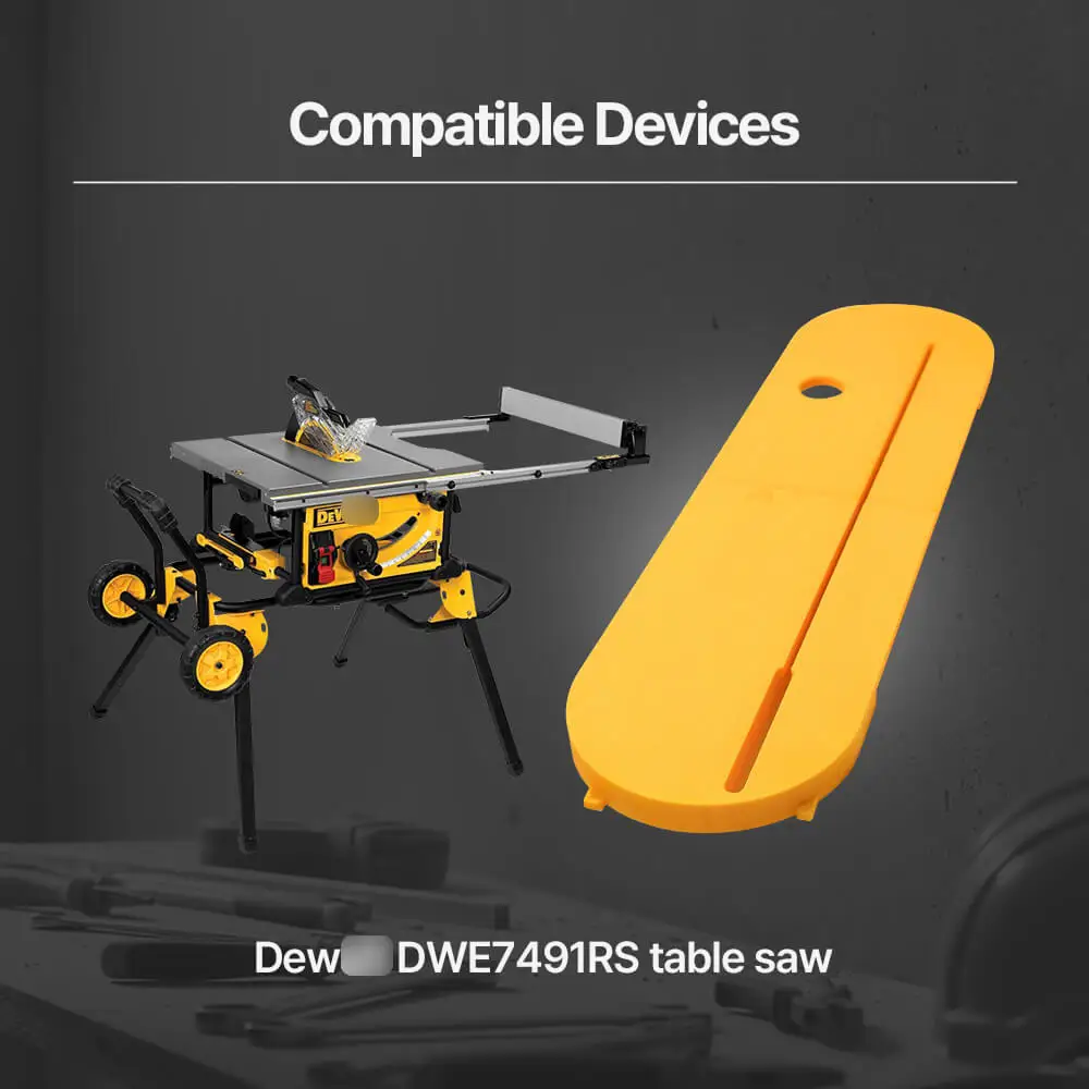 Zero Clearance Insert Compatible With DeWalt DWE7491RS Table Saw, 3D Printed Replacement Throat Plate For 10 Inch Table Saw view 3