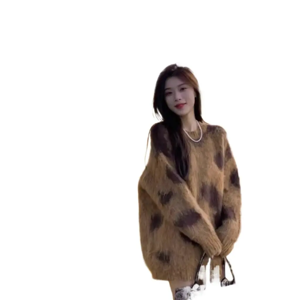 Женский пуловер с длинными рукавами, свитер в корейском стиле, высококачественный молочный фуфу, ленивый модный осенне-зимний топ