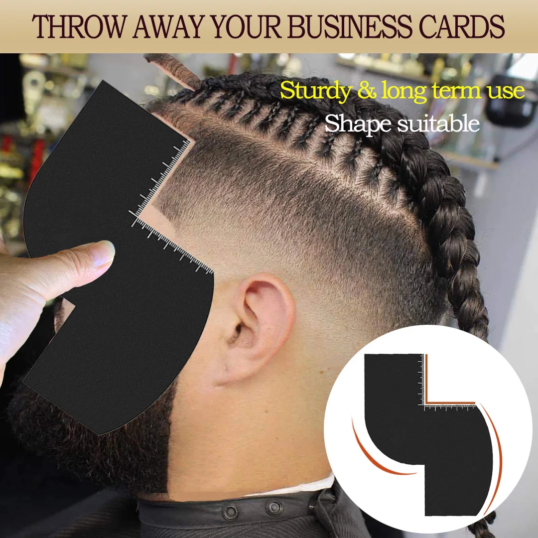 Hairline Enhancement Card Beard Line Up Shaping Tool Lineup Guide Perfect for Styling Edging Shape Up Barber Multi-Use