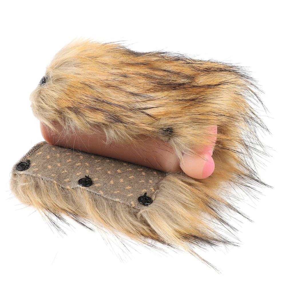 GEEBA Fantasy Tiger Pocket Pussy With Fur Open-ended Male Masturbator Silicone Lifelike Vagina Anal Stroker Sex Toy For Men