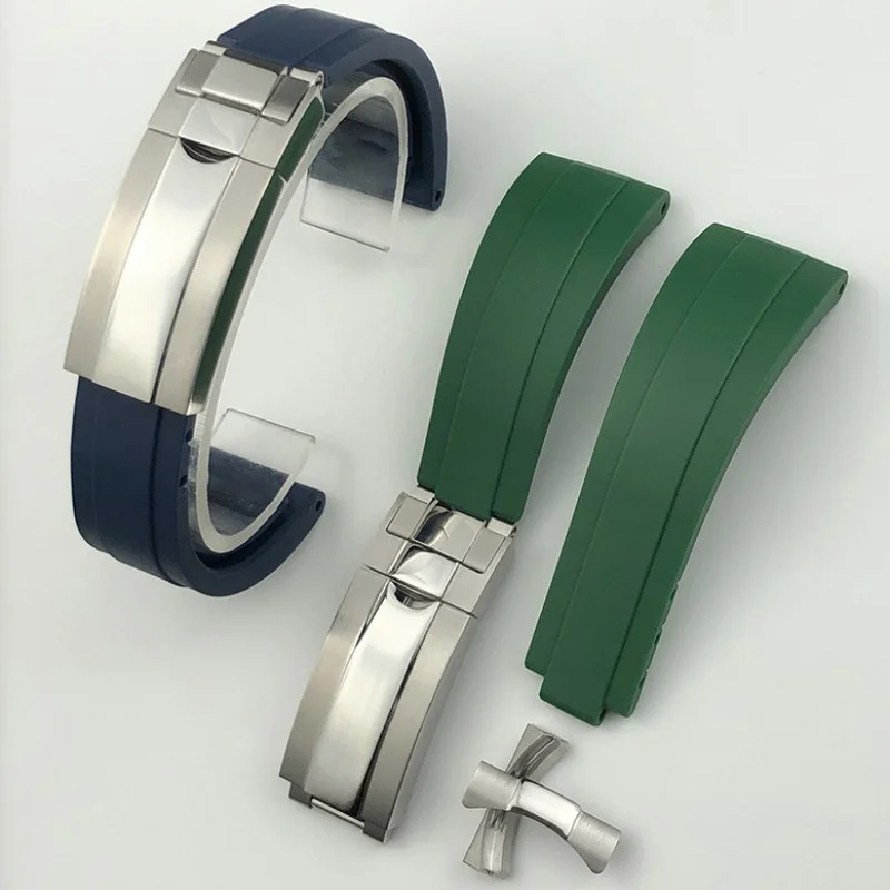 

Suitable for Rolex Diary series silicone strap 41mm black rock sugar rubber watch strap 21mm strap for men