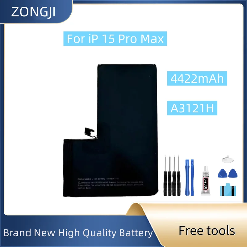 

New Battery 4422mAh A3121/A2849 For iPhone 15 pro max Battery + Free Tools