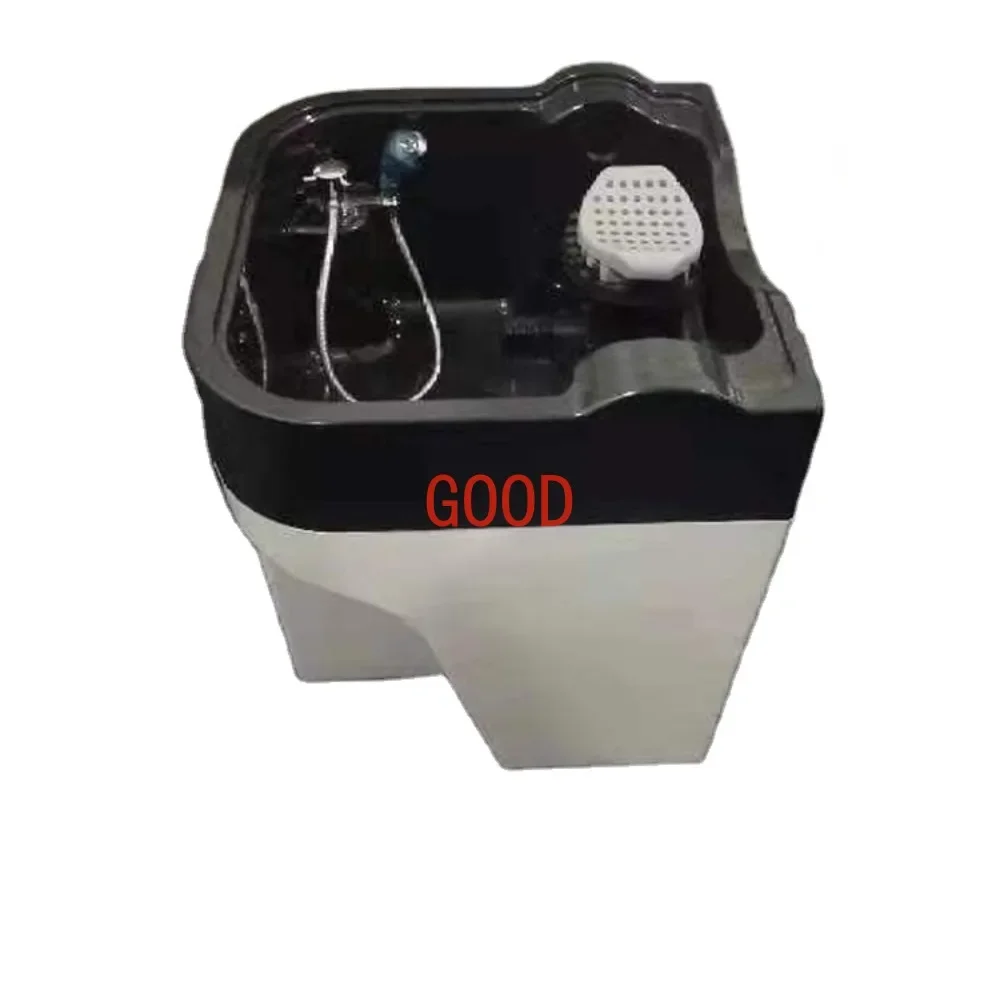 2023 new design portable big size black white hair washing bowl sink for shampoo massage bed and chair use