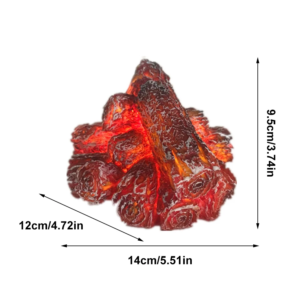 ZK40 محاكاة مصباح الفحم بطارية تعمل LED مصابيح فانوس لهب الفحم ضوء الليل ديكور المنزل مقصورة التخييم