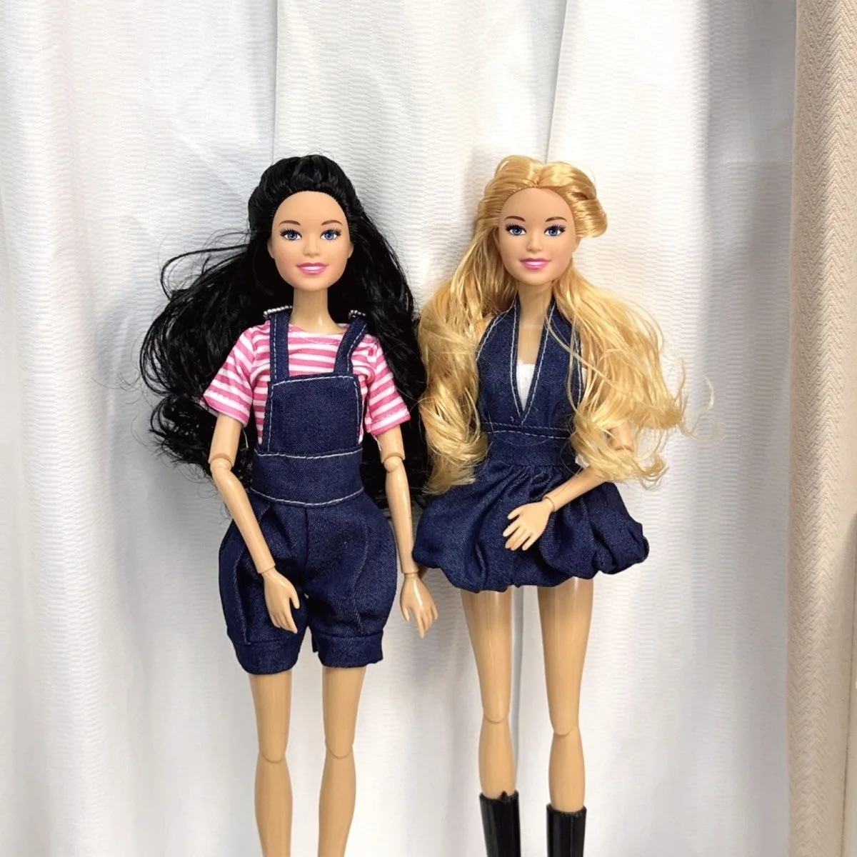 30 ซม.ยุโรป Supermodel ตุ๊กตาแฟชั่น DENIM ชุดกระโปรง 1/6 ตุ๊กตา BJD ข้อต่อ Movable CURLY ผมเด็ก Daily Play House ของเล่นของขวัญ