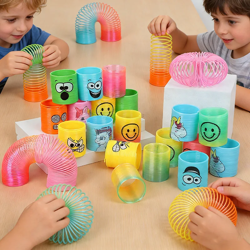 ของเล่นเสริมพัฒนาการ ยูนิคอร์นยิ้ม ลายสปริงไล่สี 12 ชิ้น สีสุ่ม ของขวัญวันเกิด ของเล่นปาร์ตี้