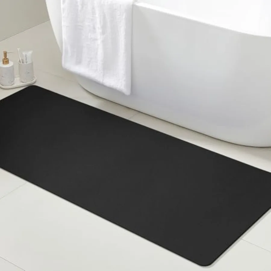 

Non Slip Bath Mat Thin Bathroom Rugs Fit Under Door Quick Dry Bath Mats Machine Washable Bath Rugs for Bathroom Bathtub and Kit