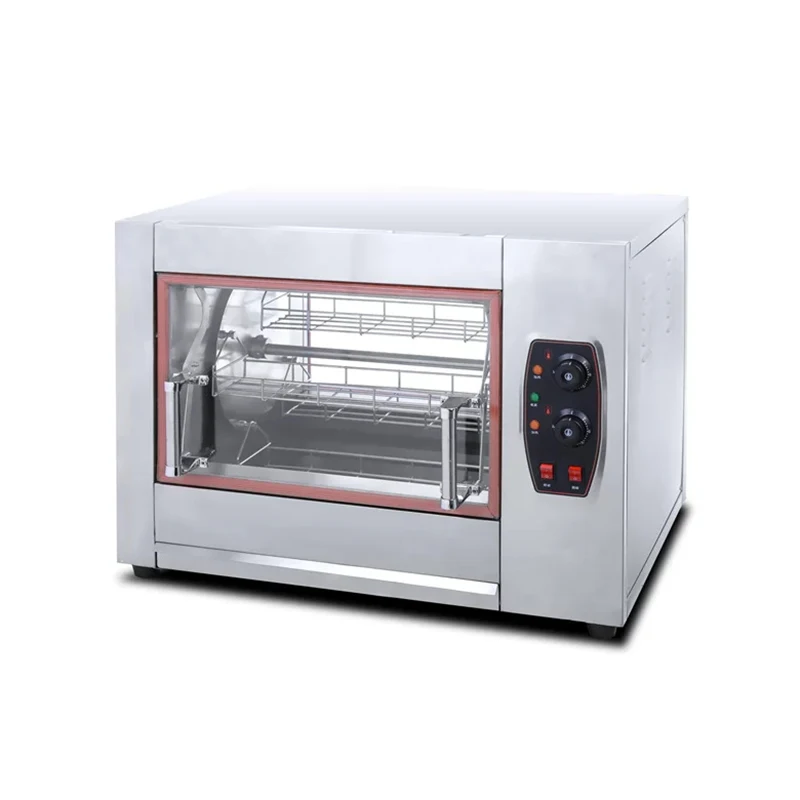 220V Commercial Stainless Steel Rotisserie Oven, Electric Chicken Roaster, Horizontal Electric Rotisserie Oven 6.2KW(Customized)