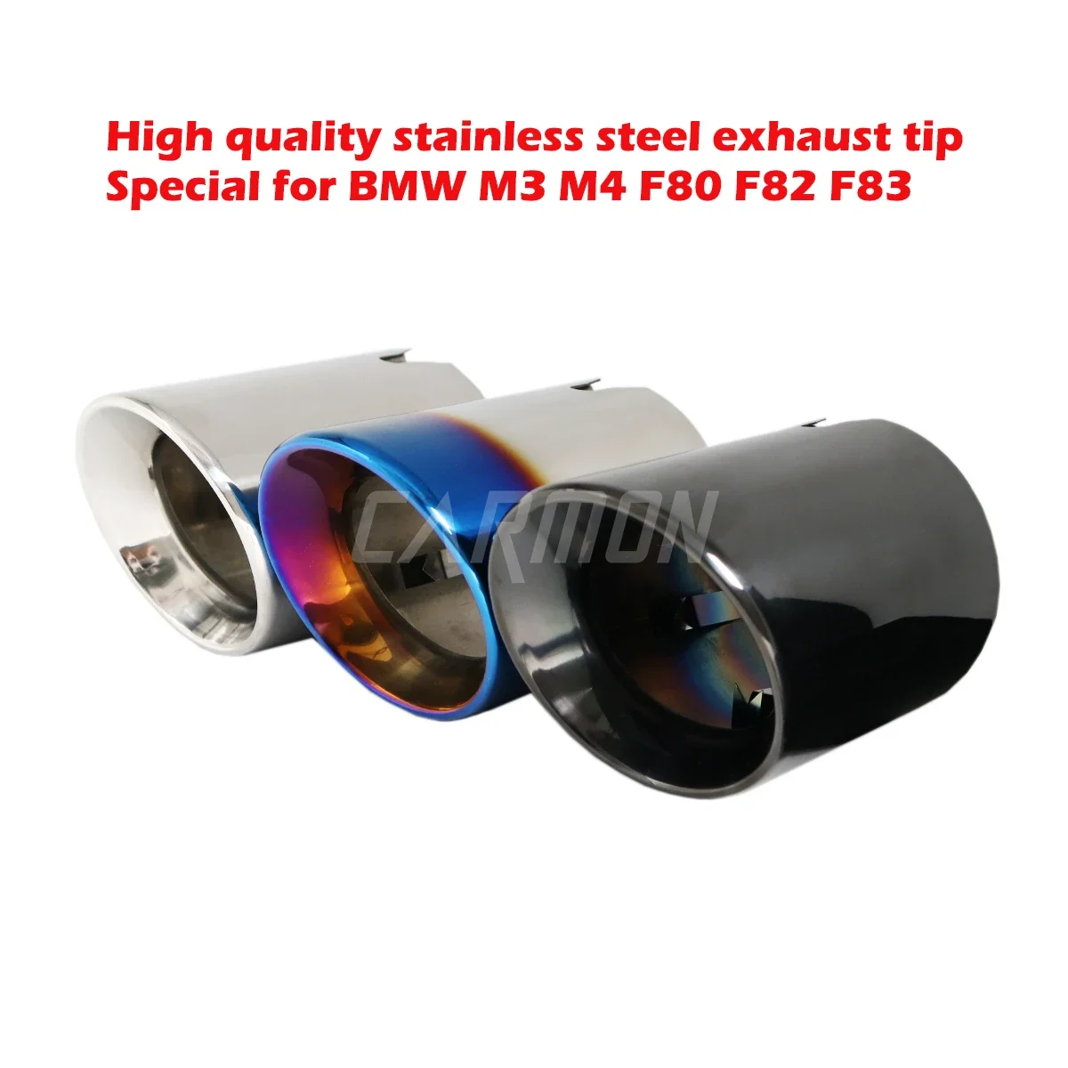 4 Pieces/set slip-on 304 sliver/burnt/black Stainless Steel Exhaust tips for BMW M3 F80 M4 F82 F83