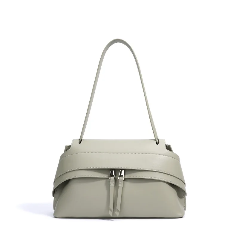 

2025 Luxury Designer Solid Genuine Leather Saddle Bag for Women Versatile Premium Layer Cowhide Handbag Fashionable Shoulder Bag