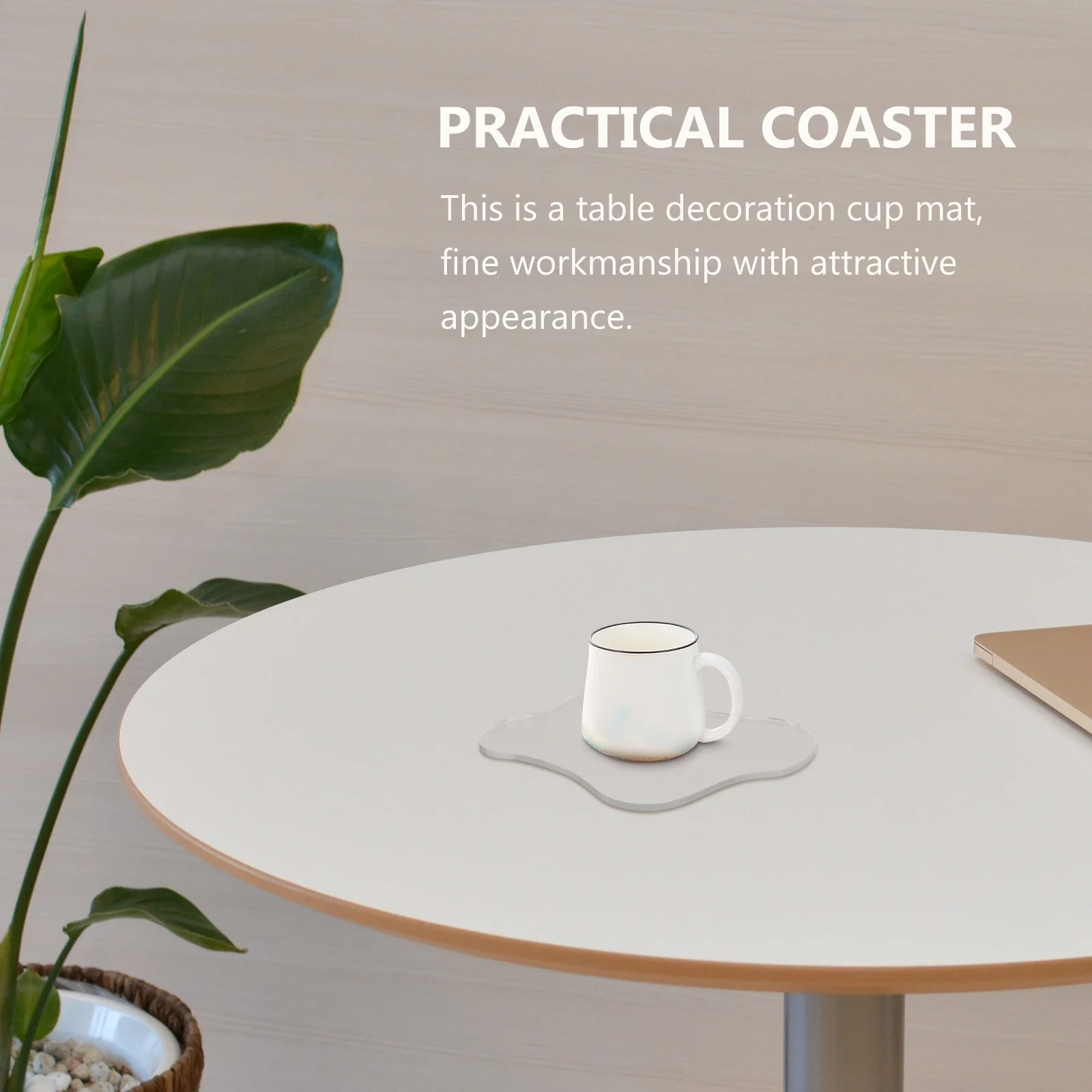 

Acrylic Coaster 3Mm Thick Non-Slip Drink Coasters For Home Table Decor Coffee Cup Mat Modern Bar Accessories