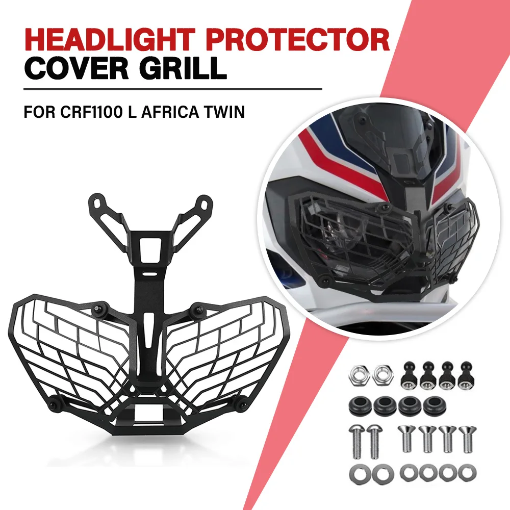 

For HONDA CRF1000L AFRICA TWIN 2015-2021 ADV SPORTS/ADVENTURE SPORTS Motorcycle Headlight Head Light Guard Protector Cover Grill