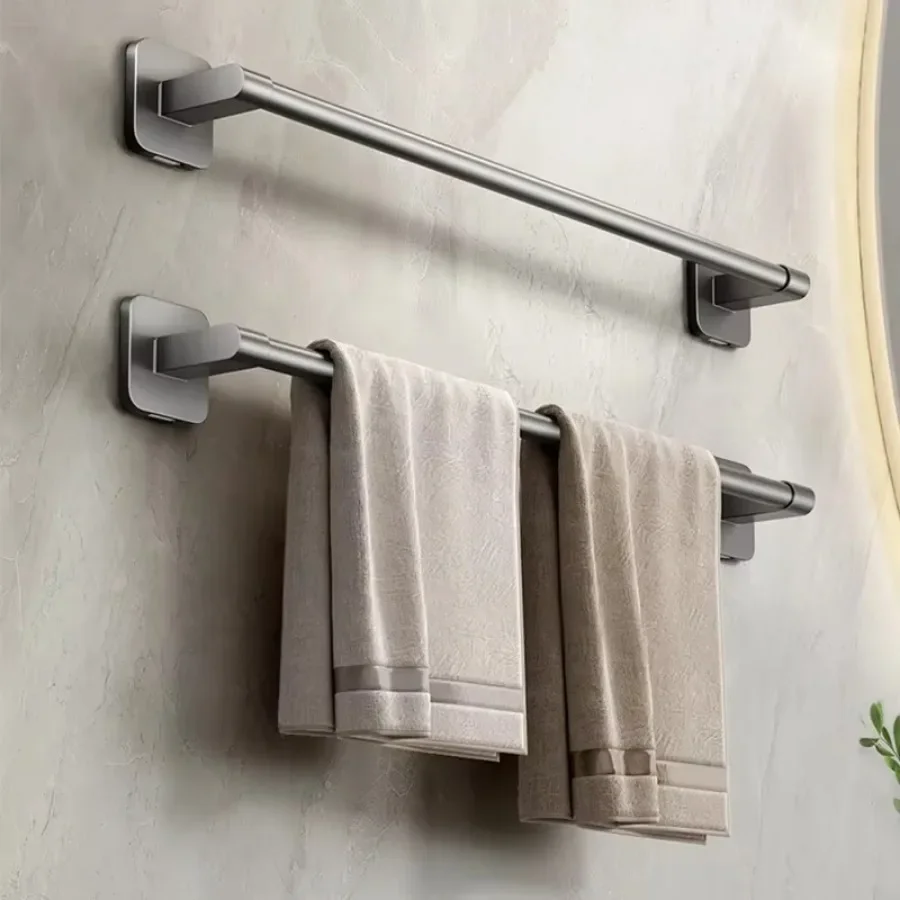 1PC Towel Rack, Bathroom Perforated Suction Cup, Wall Mounted Storage Rack, Toilet Storage, Bathroom Towel Rod image 3