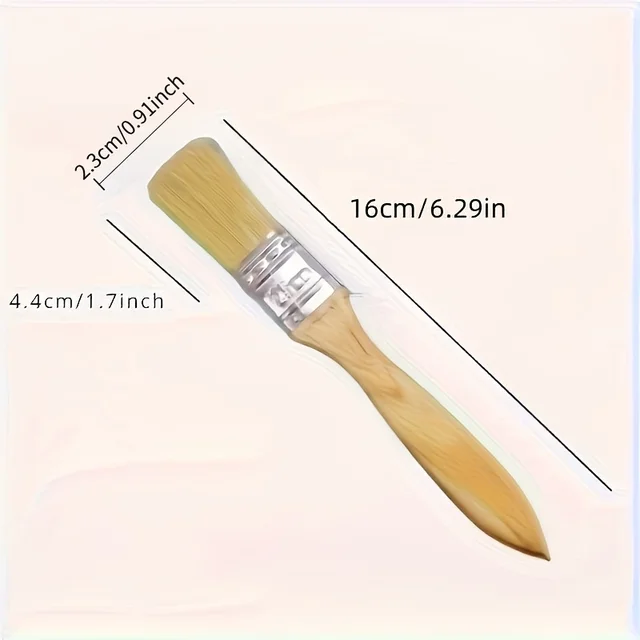 10 pig mane brushes, suitable for art, handicrafts, plastering, painting, glue application, wooden handles 3