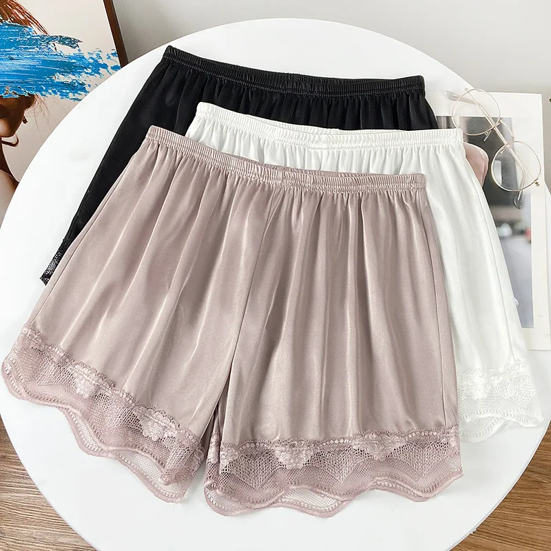 Sicherheitshosen, verhindern helle Auslaufen, Eisseide, dünne Spitze, lockere Damen-Leggings, Sicherheitsshorts, kann draußen getragen werden, Arbeits Arbeits Arbeits Arbeits Arbeitszimmer