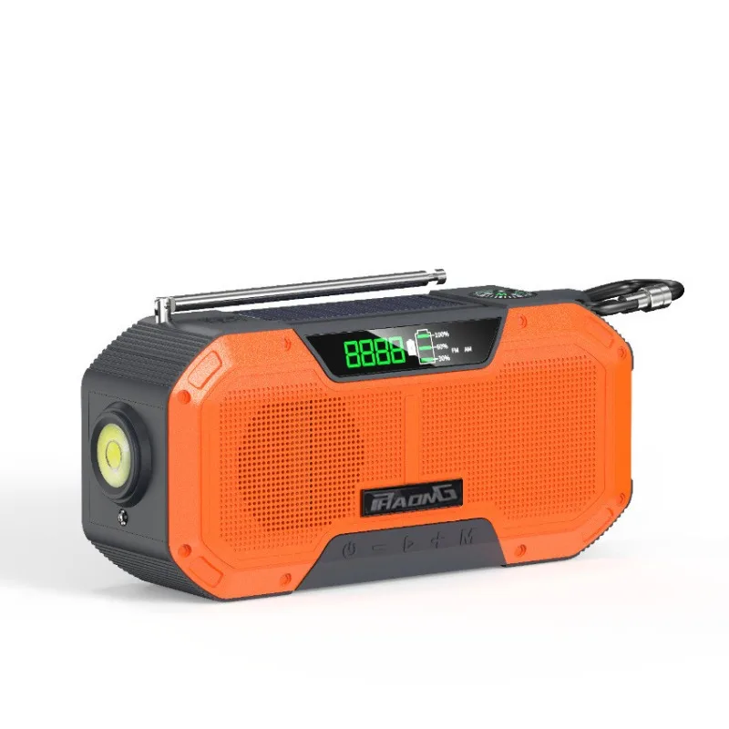 

IPX5 Waterproof Multi Functional Emergency Solar Hand Cranked Generator Radio 5000mAh FM/AM/