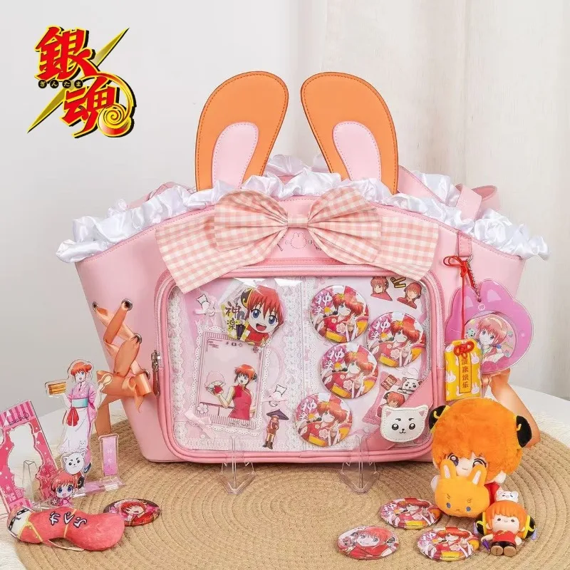 

Gintama Kagura Anime Itabag Kawaii Tote Commuter Backpack DIY Transparent Layer Display Decoration Bag Girl Festival Gift