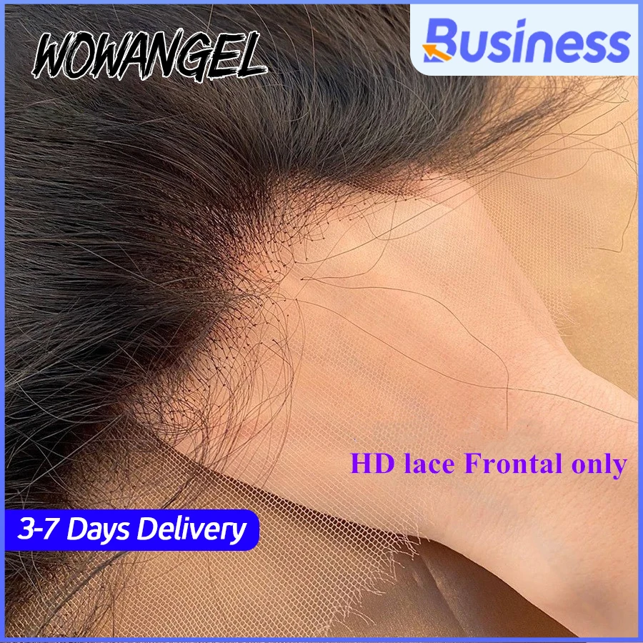 

Wow Angel 13x6 HD lace Frontal Invisible HD Transparent Lace Melt Skins Straight 13x4 HD Lace Only Human Hair Remy Pre Plucked