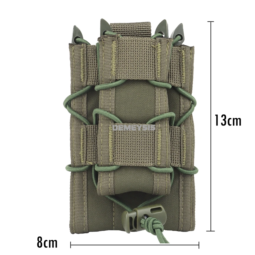 Bolsas tácticas MOLLE dobles compactas para cargadores rifle y pistola - imagen 5