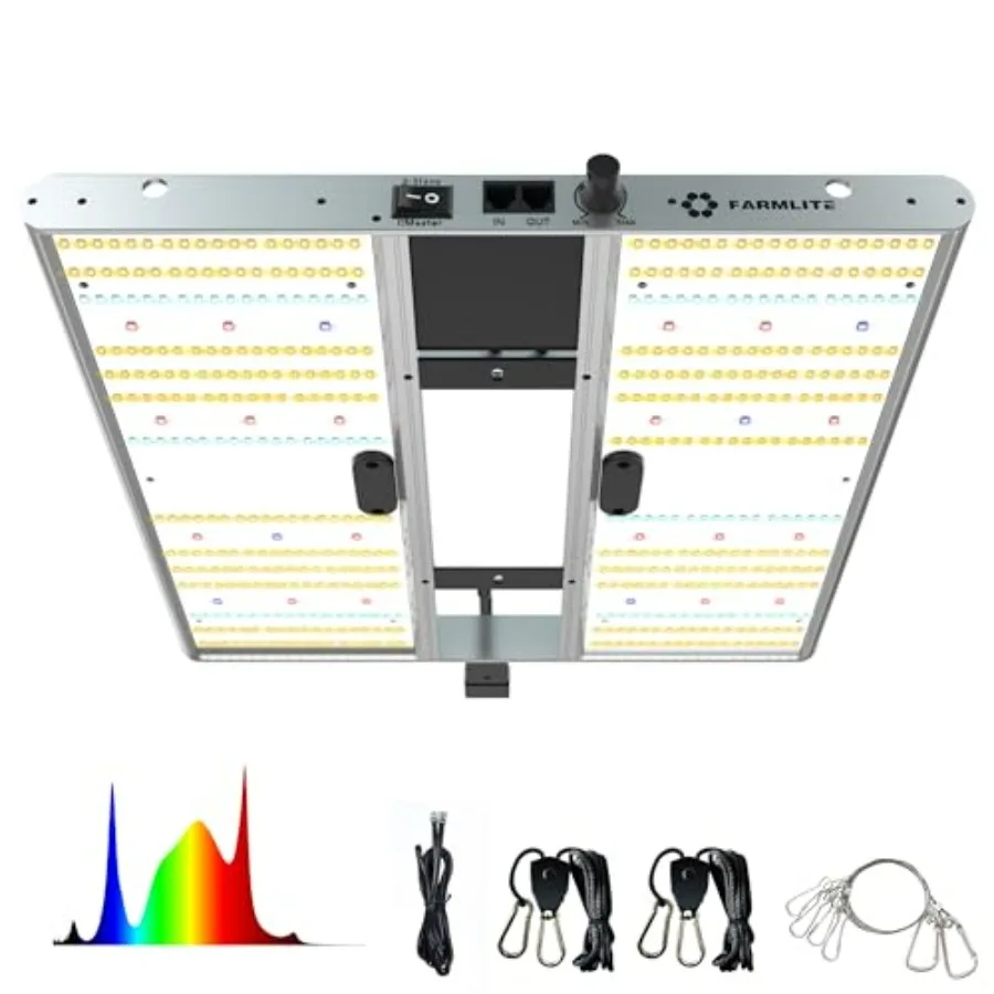 

Светодиодный фитосветильник Quantum Board для комнатных растений, полный спектр, 120 Вт, с регулировкой яркости и возможностью последовательного подключения (Daisy Chain)