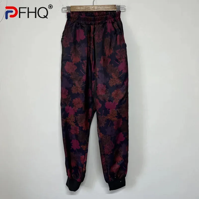 

PFHQ Print Art Men's Ankle-Length Pants Summer Creativity Comfortable Pockets Elastic Waist Design Male Luxury Trousers 21Z4758