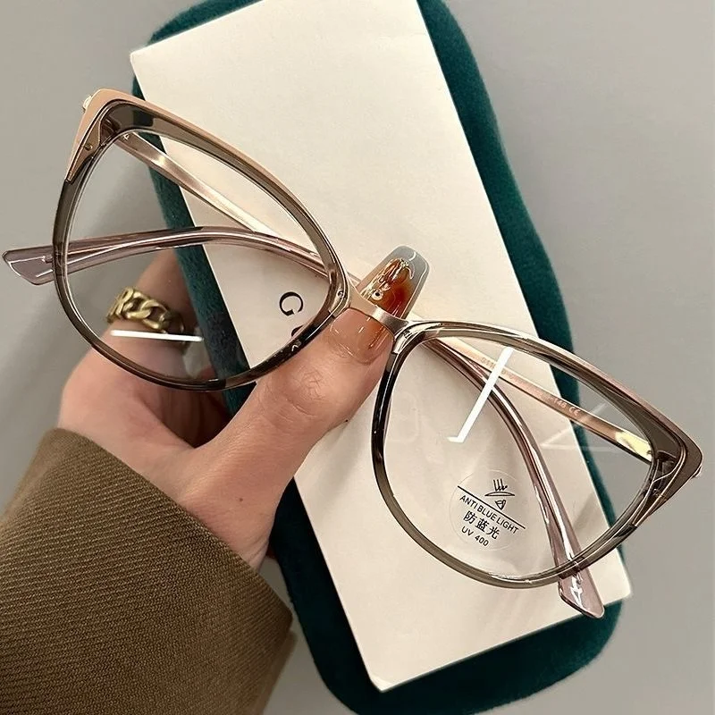 Vintage Cat-Eye Anti-Blue Light Presbyopia Glasses Unisex High-Definition Comfortable Reading Eyewear Diopter 0 To +4.0