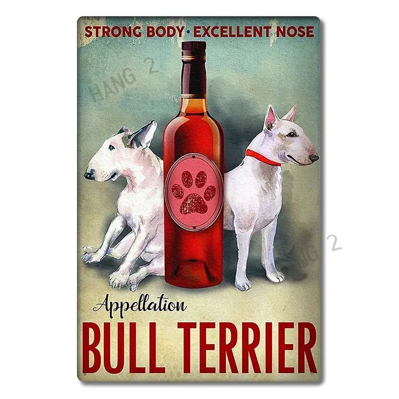 Vintage Staffordshire Bull Terrier Coffee&beer Tin Sign Retro Art Home Bar Restaurant Garage Cafe Wall Decor Metal Plaque 8x12in