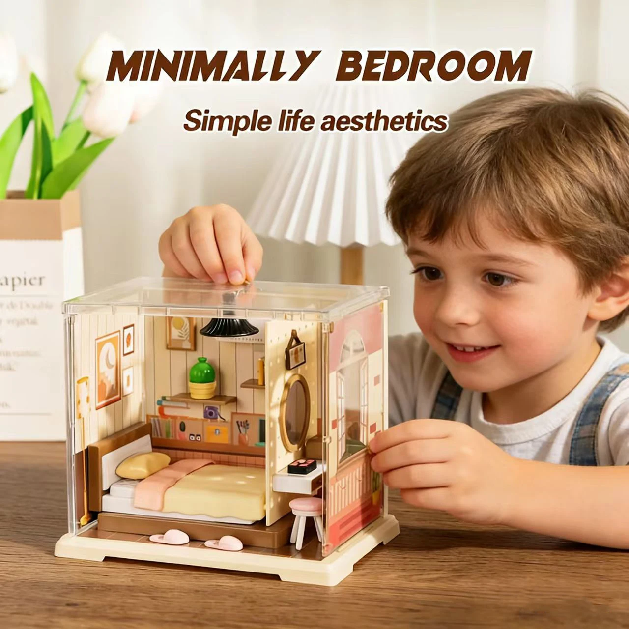 

1PC DIY Miniature Convenience Store Kit - Plastic Building Set, Creative Scene Toy & Gift for Kids.