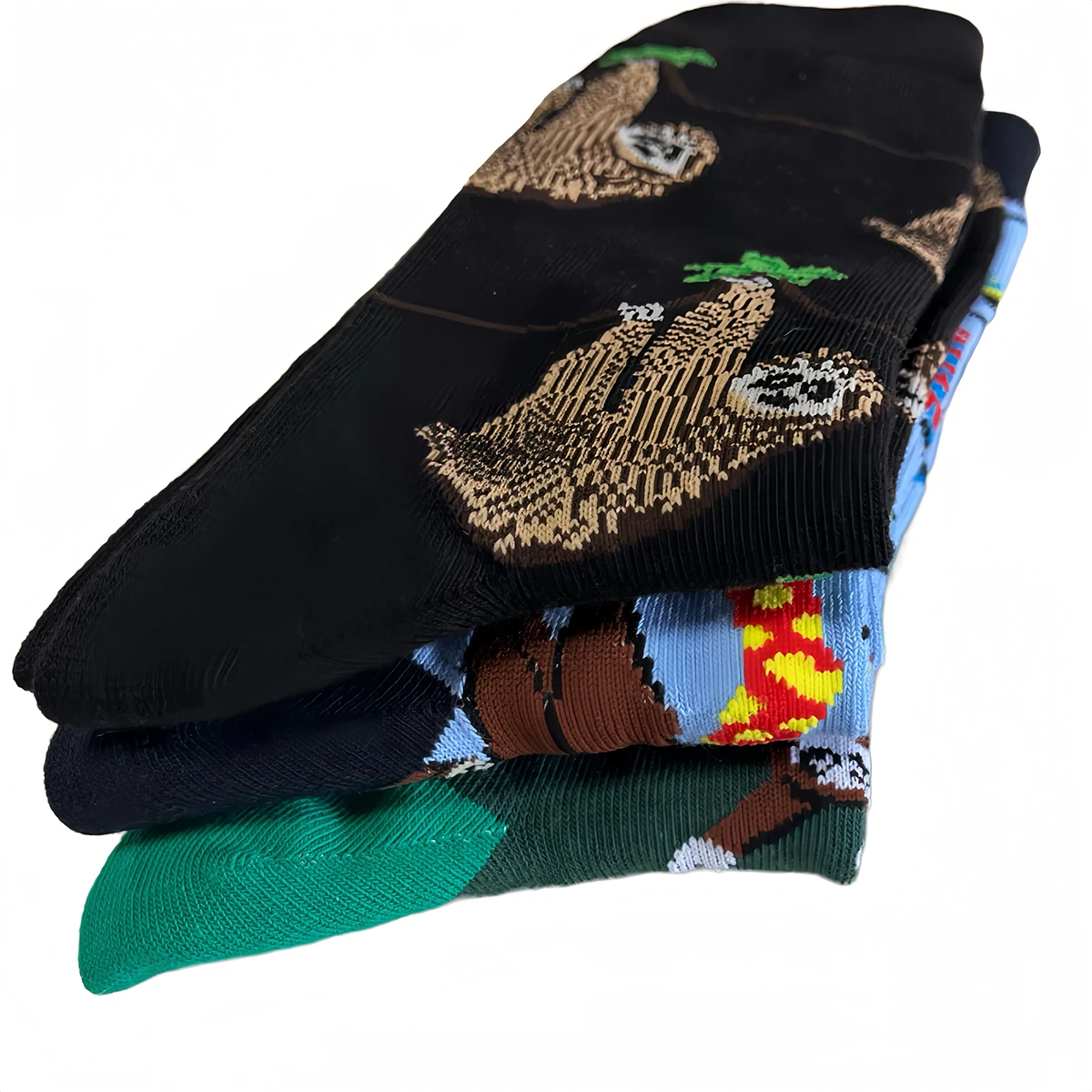 1 Pair Unisex Socks Cartoon Cute Sloth Print Breathable Middle Tube Socks Suit In All Seasons For Daily