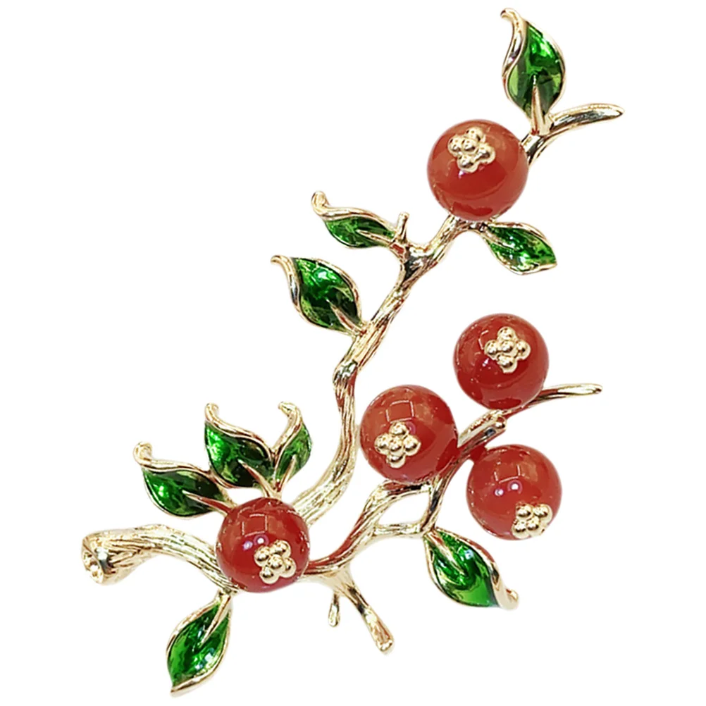 Spilla Accessori Tema frutta per donna Scialle Cerimonia di laurea Accessorio Abiti Corpetto da sposa in rame