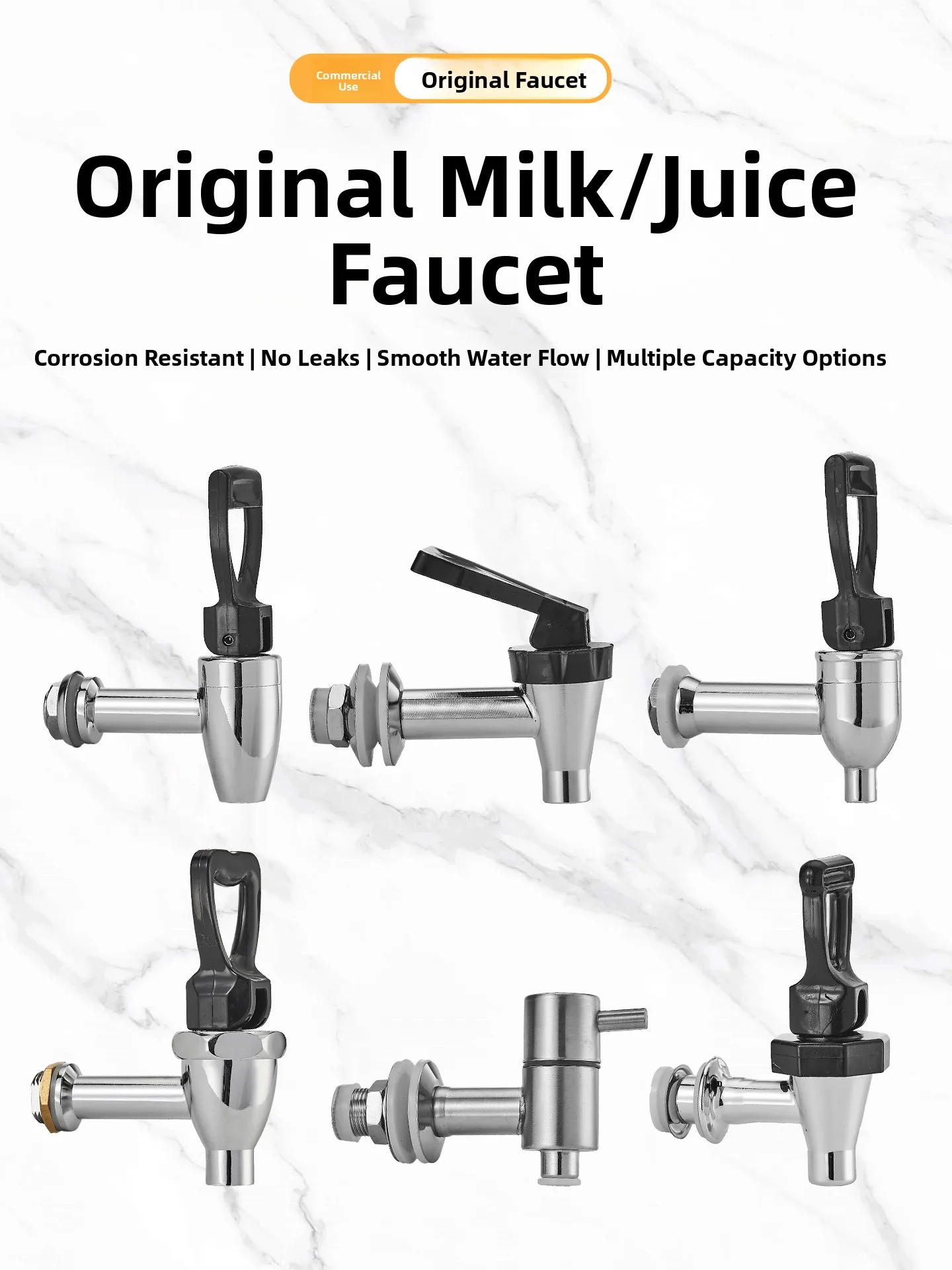 Original Stainless Steel Water Faucet Juice Stew Pot  Heating Coffee Stew Pot Self-Service Beverage Machine for Comme...