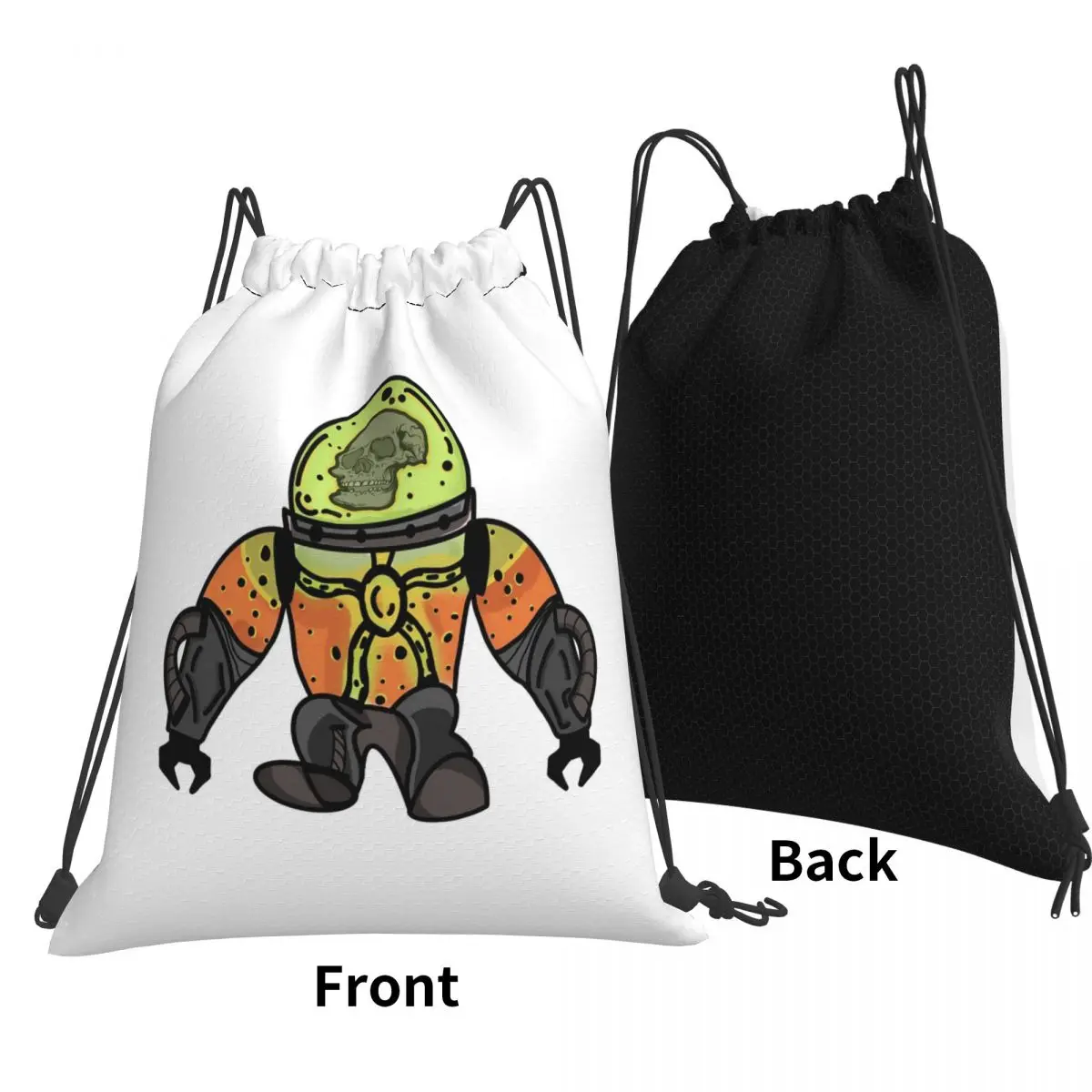 Toxic Astronaut Backpacks Fashion Drawstring Bags Sports Bag Book Bags for Man Woman School