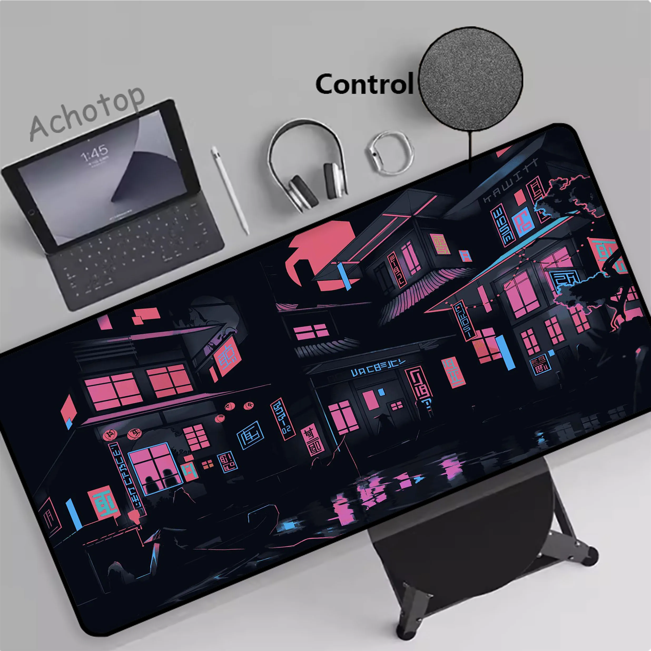 Pixel Art Urban Street Control Large Mouse Pad Gamer Mousepad Office Accessories for Desk Mat Game Keyboard Pads 900x400mm