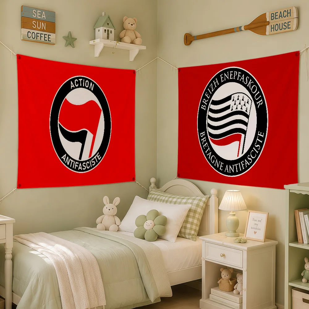 Flag Antifascist Action Anti-Racism Flag Flag Room Dorm Camp Party Bar Wall Hogar Home Decor Banner Wall Hanging