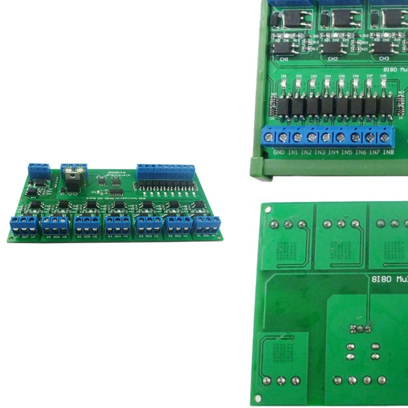 6-25 V 8 Geïsoleerde DIN35 UART RS485 MOSFET Module Modbus RTU Schakelaar Board Voor Relais PLC LED PTZ
