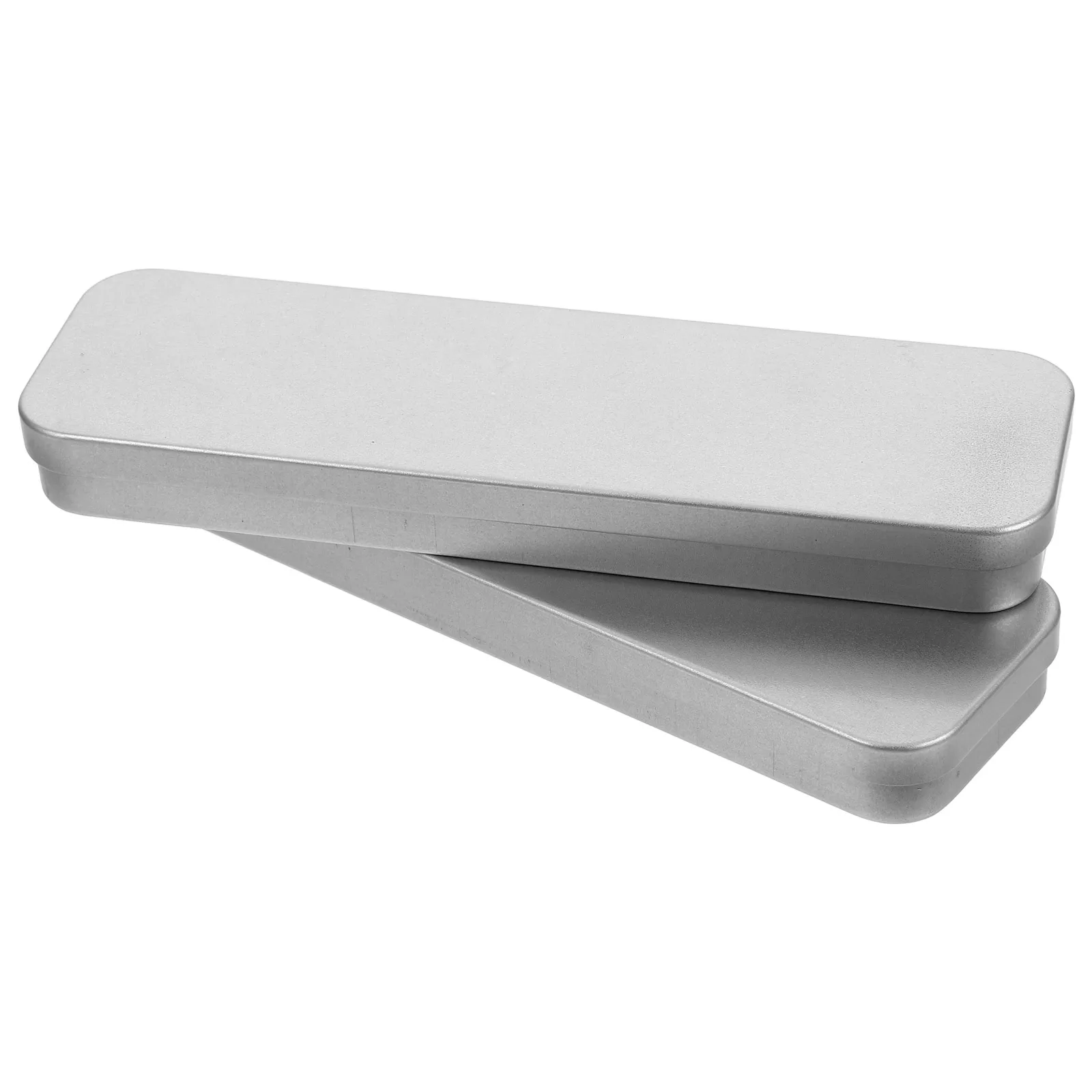 

2 Pcs Tool Storage Box Stylish Stationery Boxes Pencil Case Metal Container Organizer UV