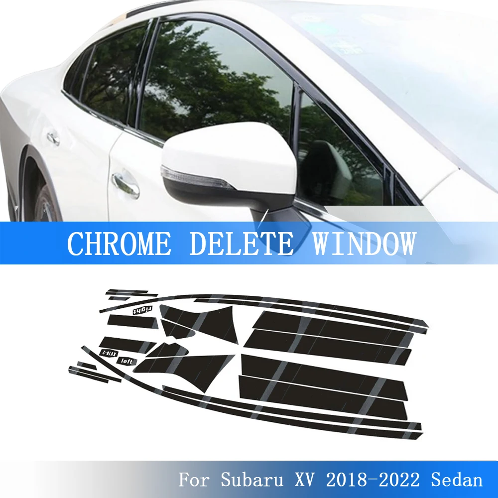 

Glossy Black PVC Car Window Decorative Strip Sticker For Subaru XV 2018-2022 Sedan Exterior Protection Accessory