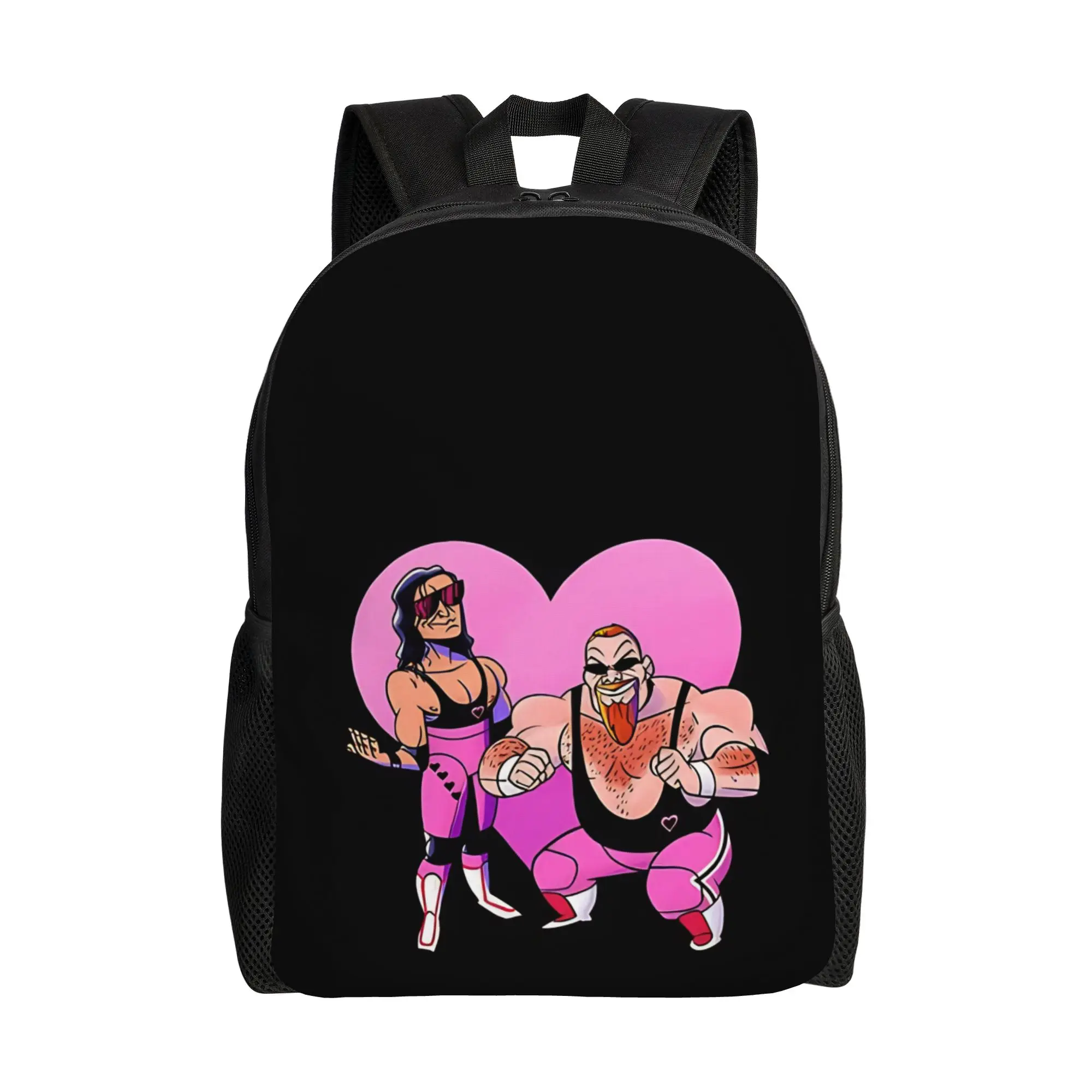 Mochila B-Bret Hart con diseño de personaje de combate, mochila deportiva y moderna para estudiantes, bolsa para portátil de gran capacidad, temporada de regreso a la escuela