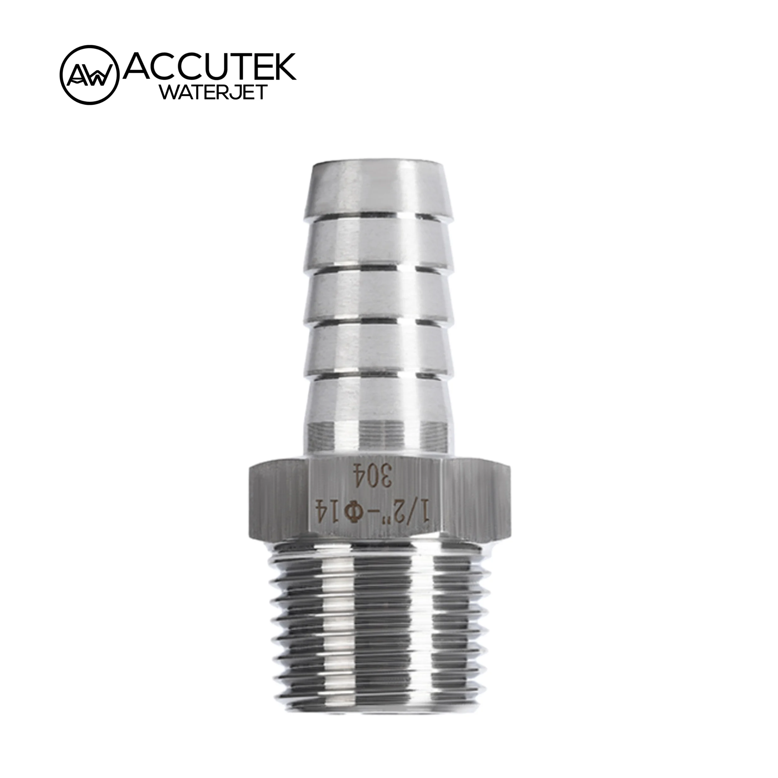 AW® 304 Stainless Steel Male to Hose Connectors Pipe Fittings  Barb Joint Thread BSPT 1/8