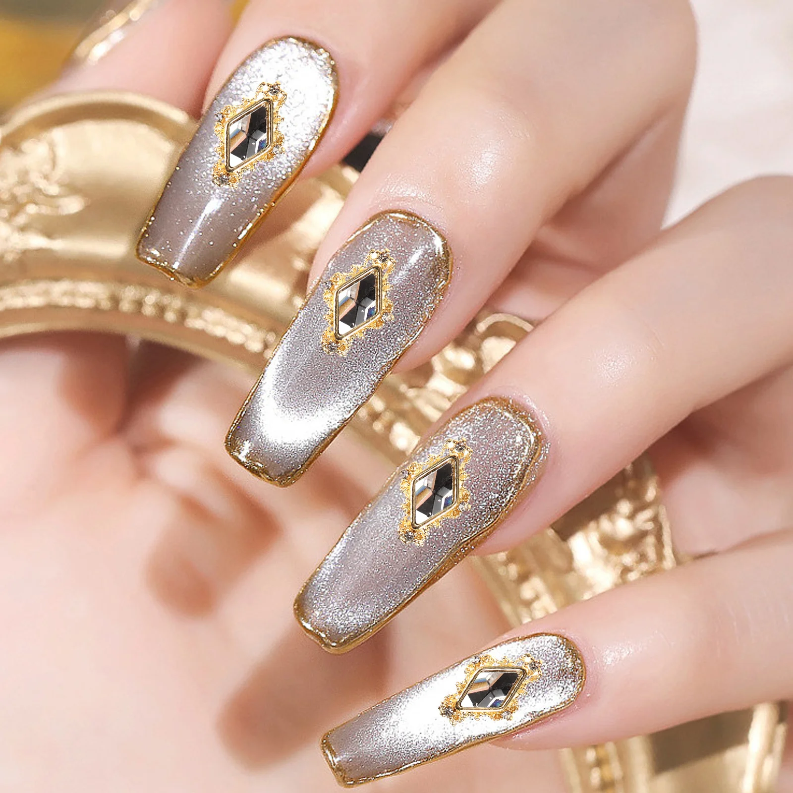 

30Pcs Nail Gems Durable Alloy Materials Not Fade Deform Break Eye Catching DIY Nail Art Supplies Decor Manicure Charms