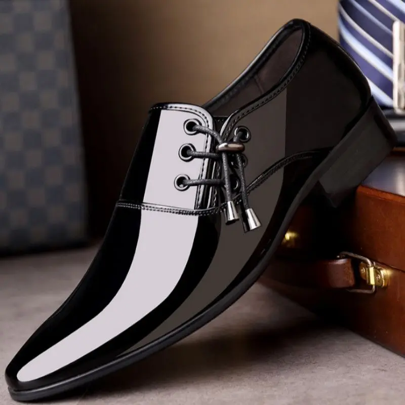 

Business Pointed Toe Dress Shoes Man Legitimate Leather Cheap Liquidation High Quality Fashion Spring Autumn Social Shoe for Men