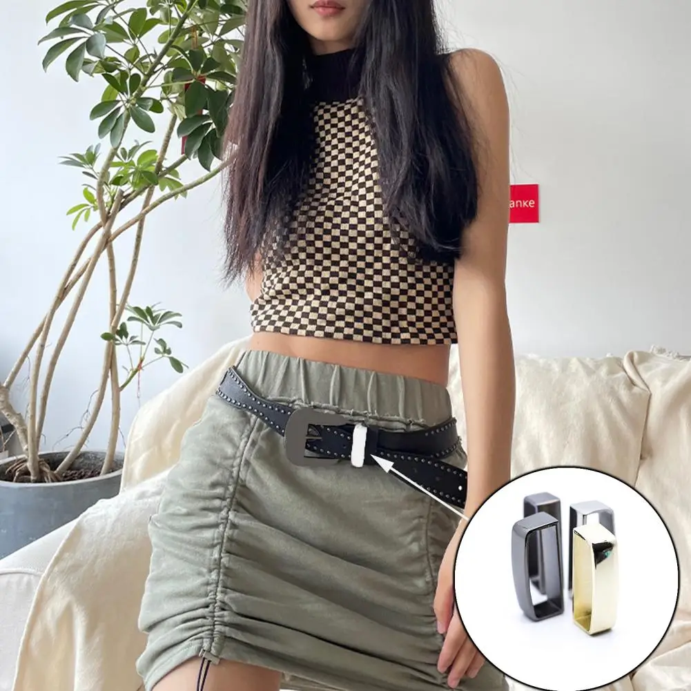 

35/40mm Metal Belt Buckle Belt Keeper D Shape Belt Strap Ring Buckle Faux Leather Craft Bag Strap Belts Replacement Buckles